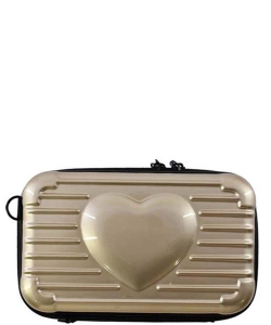 ABS Plastic Heart Mini Crossbody Bag PC713 GOLD